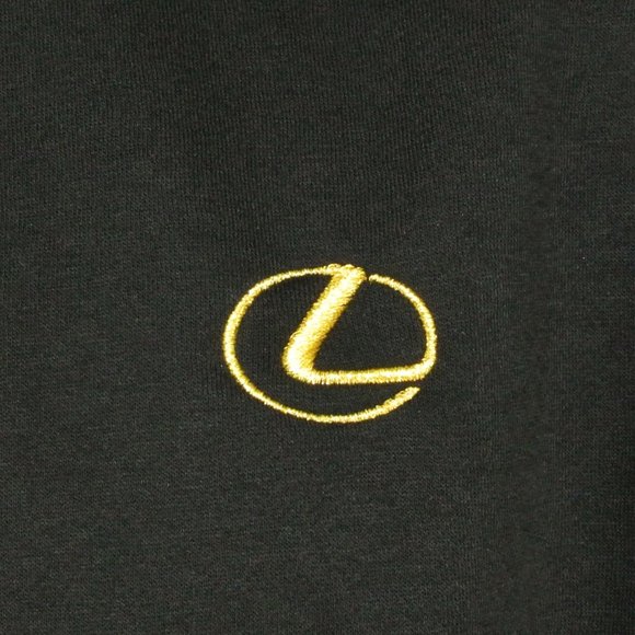 LEXUS Gold Logo Car Dealership Black Sweatshirt Employee Uniform Shirt Size M - Picture 8 of 15